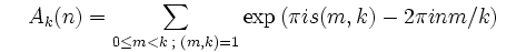 Ak(n)